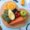 Overhead view of vegetables and fruits on heart shaped board over blue background, copy space. unaltered, food, organic, wellness and healthy eating concept.